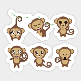 Happy monkeys Sticker